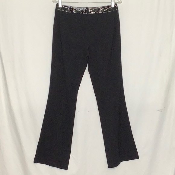Elie Tahari Lightweight Wool Blend Trouser Pants With Patent Leather Trim Size 4 - Picture 3 of 15